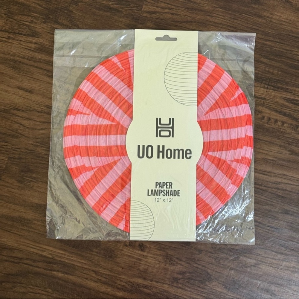 Urban Outfitters toile printed round paper Lantern pendant shad in red